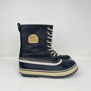 Sorel Black and Cream Heeled Boots